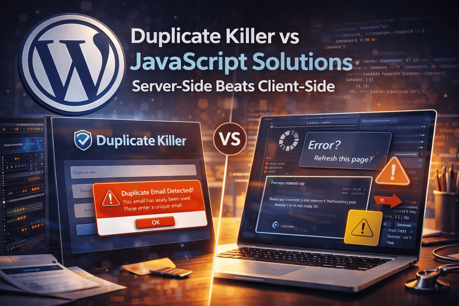 Duplicate Killer vs JavaScript-Only Solutions: Why Client-Side Validation Is Not Enough